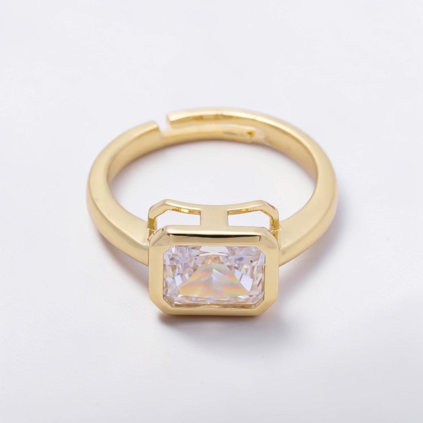 Radiant Square Bezel Ring