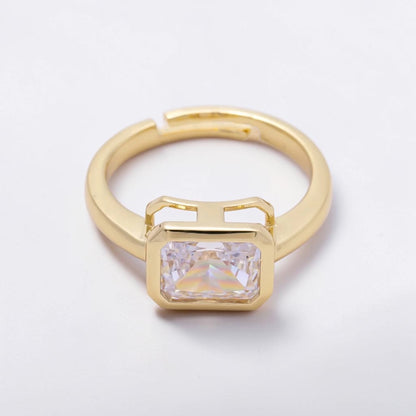 Radiant Square Bezel Ring
