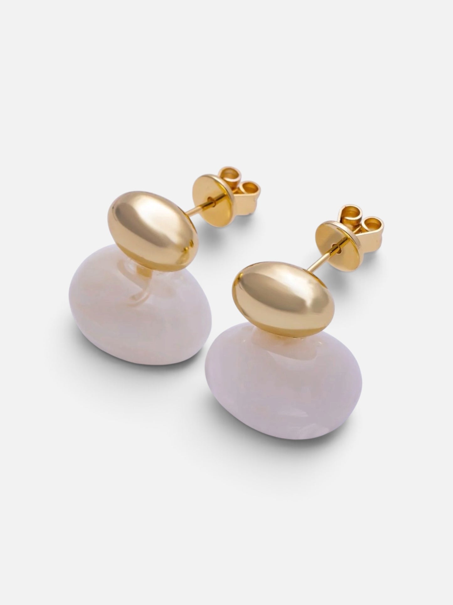 Golden Resin Drop Earrings