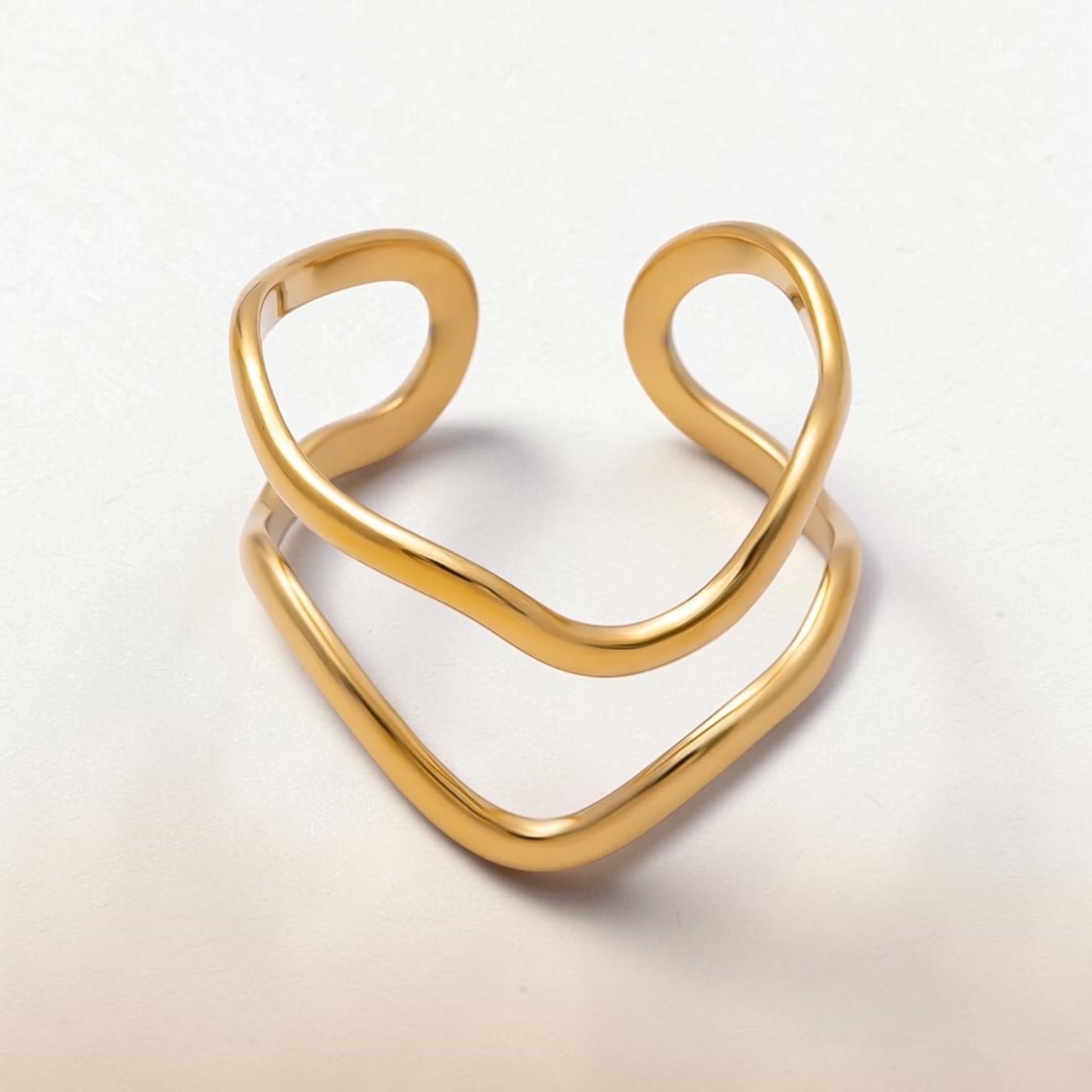 Golden Wave Ring