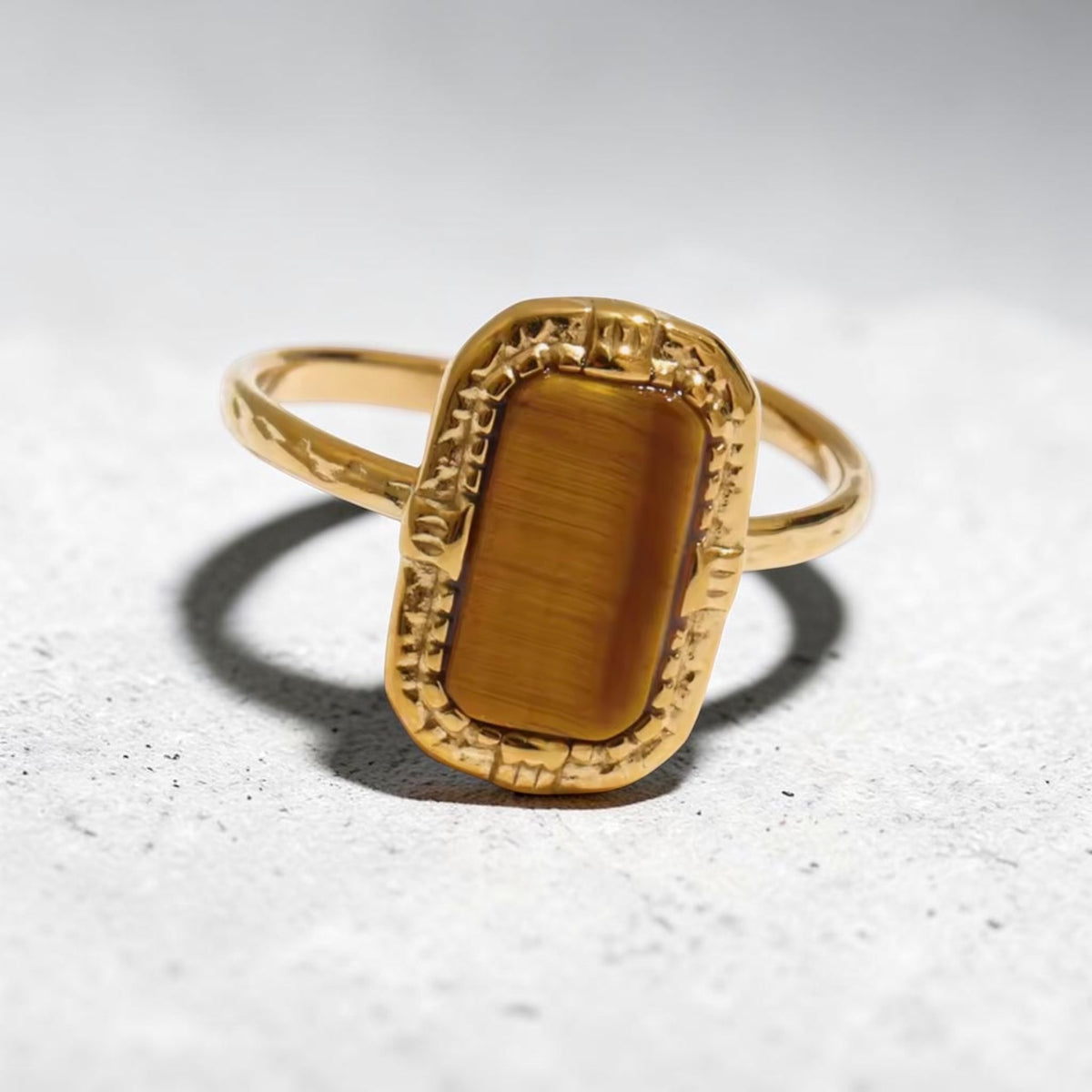 Rhodochrosite Earth Stone Ring