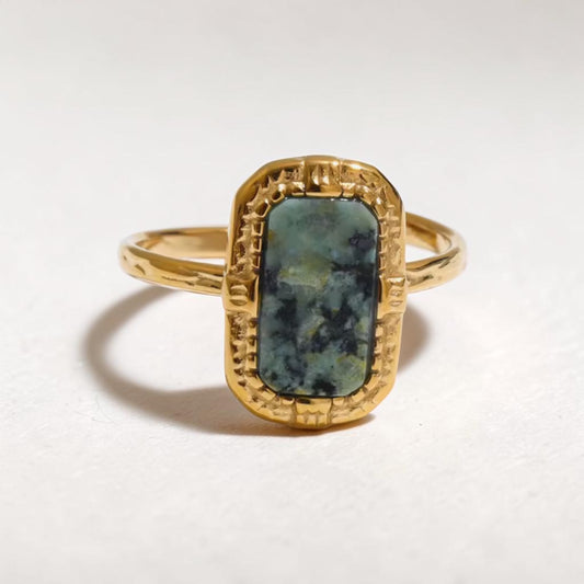 Rhodochrosite Earth Stone Ring