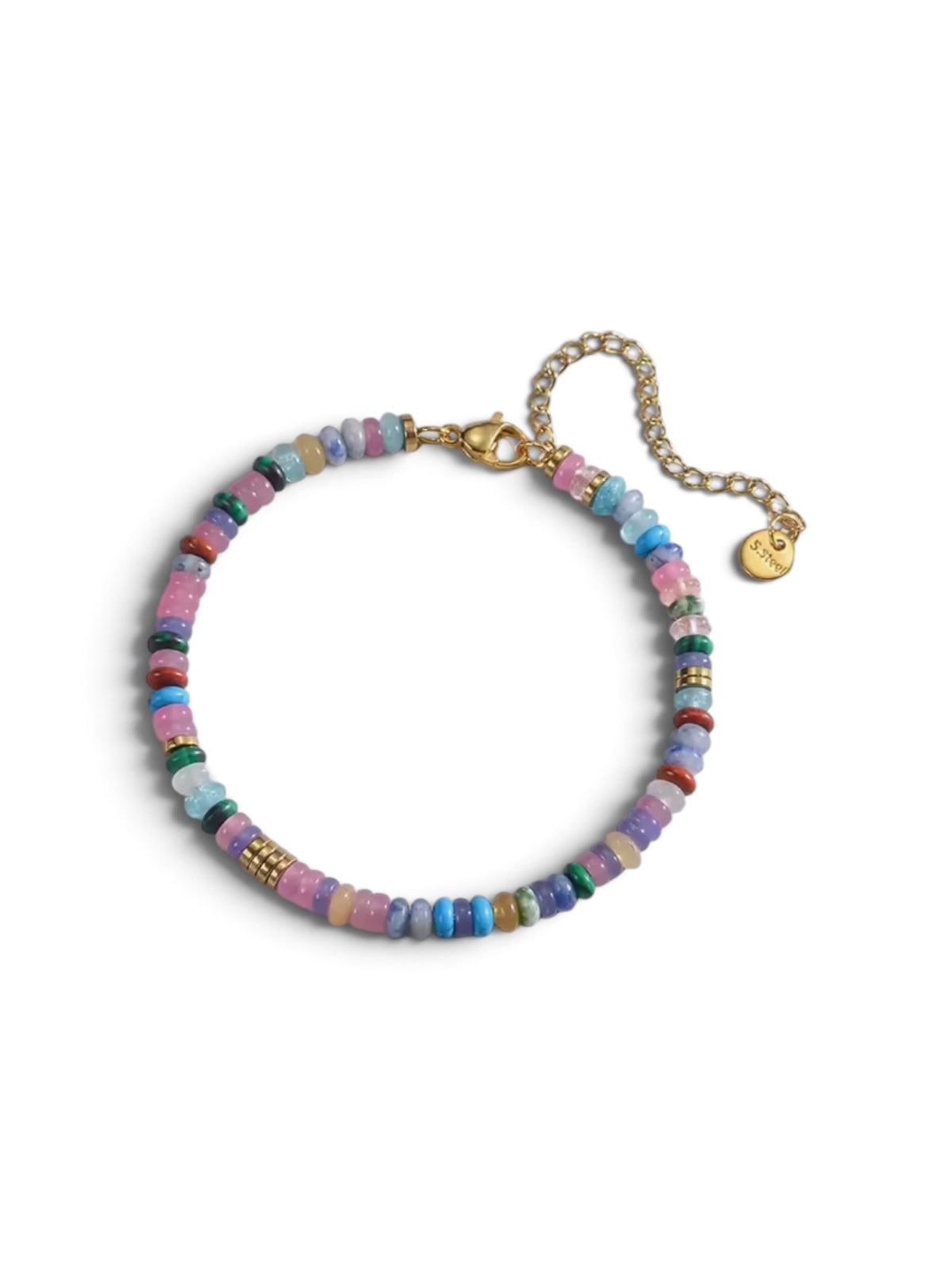 Pastel Meadow Gemstone Beaded Bracelets