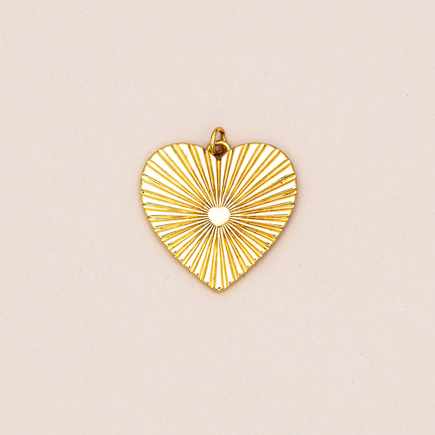 Sunburst Heart Charm