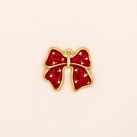 Vintage Polka Dot Bow Charm