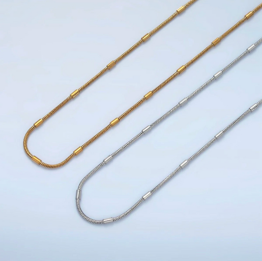 Minimalist Snake Tube Chain
