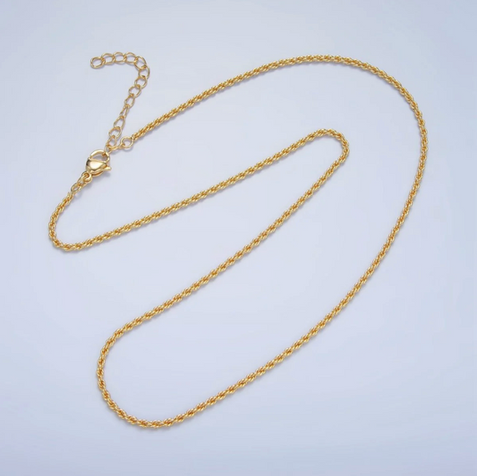 Dainty Twisted Rope Chain Necklace