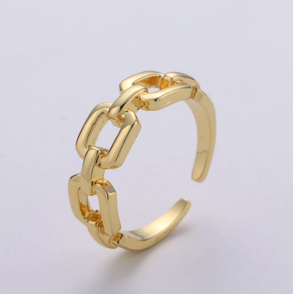 Gold Chain Link Ring