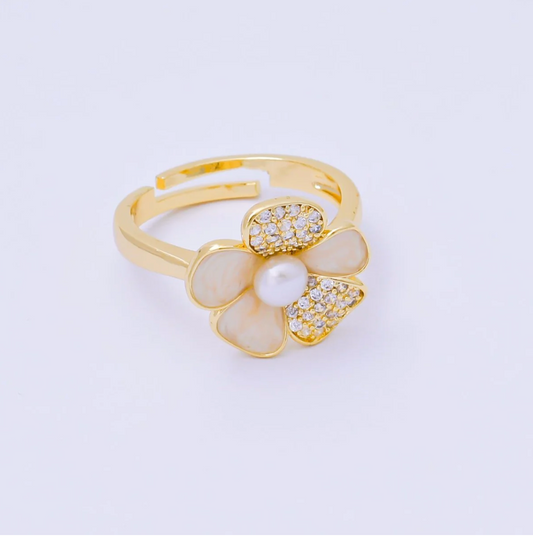 Pearly Blossom Ring