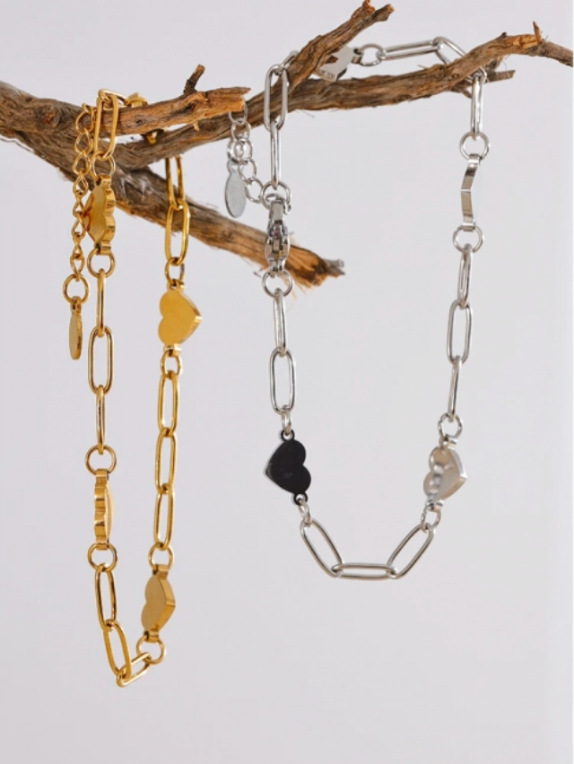 Handmade Heart Chain Bracelet