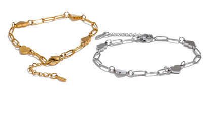 Handmade Heart Chain Bracelet