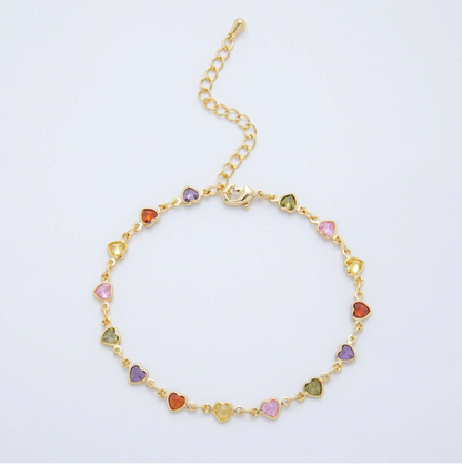 CZ Hearts & Stars Bracelet