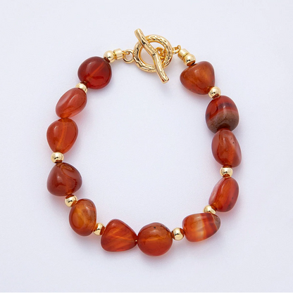 Pebble Gemstone Beaded Bracelet