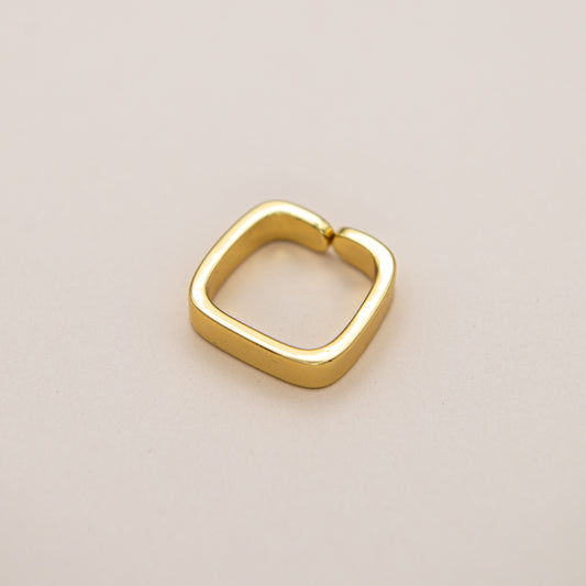 Square Geometric Band Ring