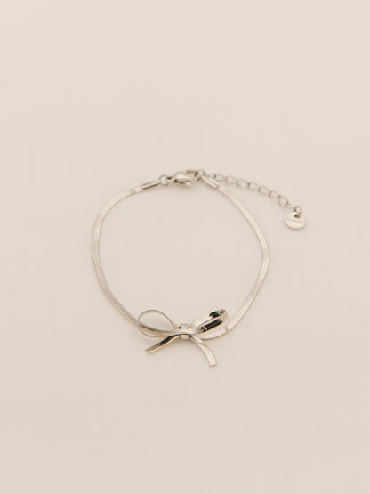 Snake Chain Bowknot Necklace or Bracelet