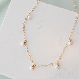 5 Station Fresh Water Pearl Necklace